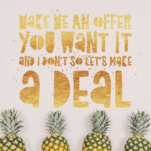 I accept all reasonable offers